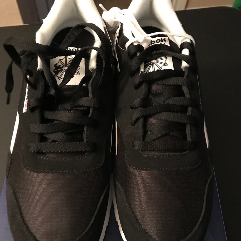 Black and White Reebok